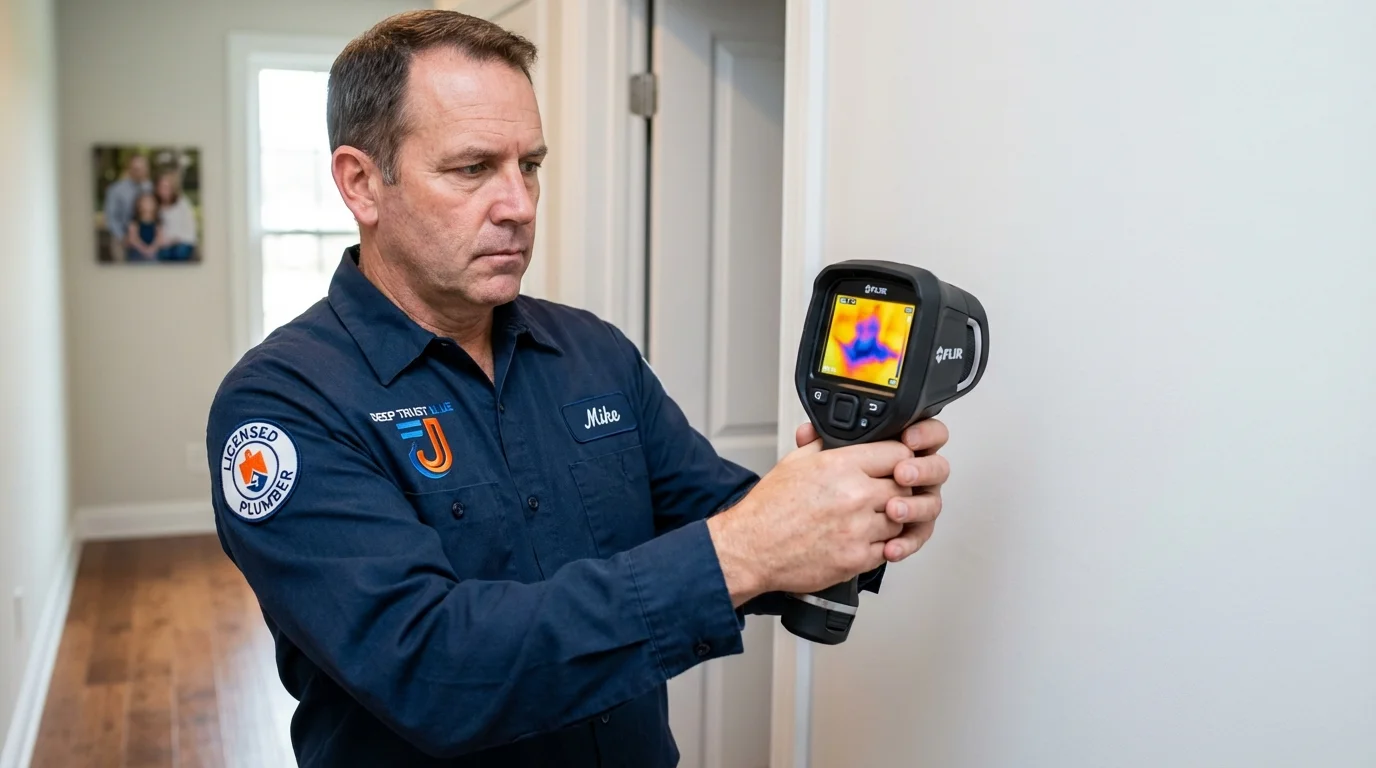Thermal imaging leak detection by Johns Plumbing LLC in Charlotte